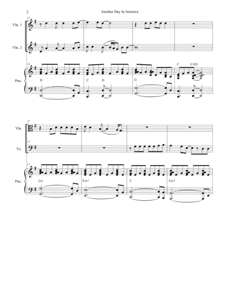 Another Day In America For String Quartet And Piano Page 2