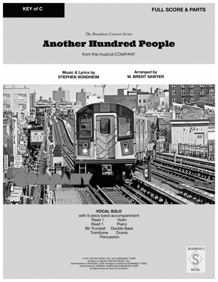 Another Hundred People From Company Vocal Solo Key Of C And 9 Piece Band Full Score Parts Page 2