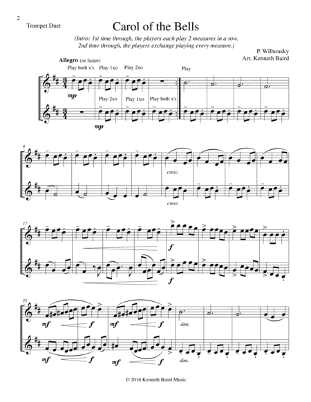 Another Six Christmas Duets For Trumpets Page 2