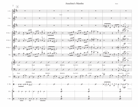 Anselmos Mambo For 12 Piece Latin Jazz Band Page 2