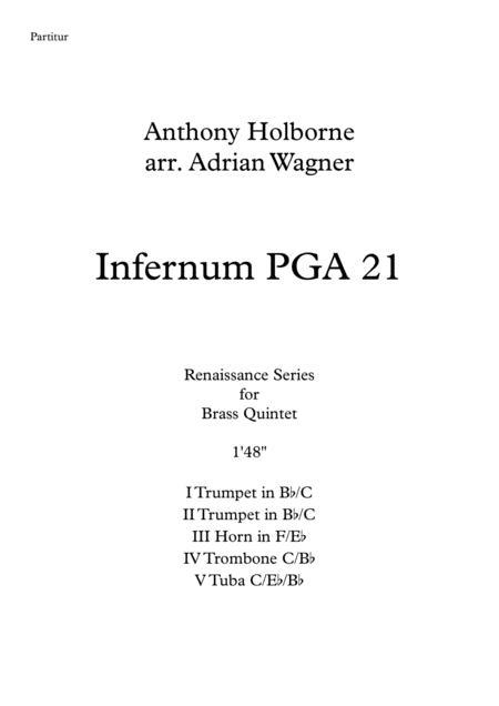 Anthony Holborne Collection Book Iii Brass Quintet Arr Adrian Wagner Page 2