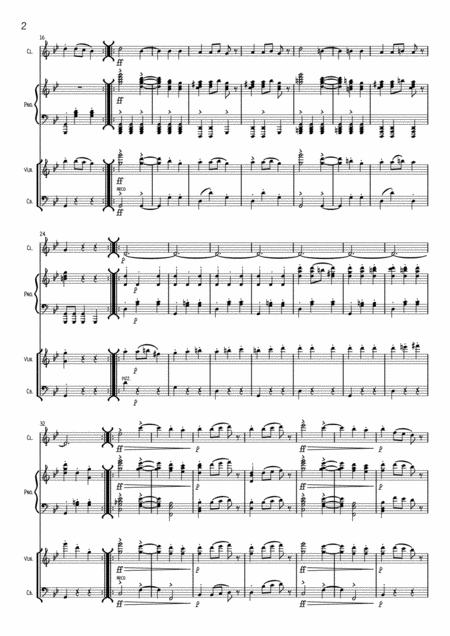 Antonin Dvorak Slavonic Dance Op 46 No 8 Arrangement For Clarinet Violoin Contrabass Violoncello And Piano Page 2