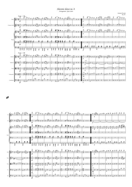 Antonin Dvorak Slavonic Dance Op 46 No 8 Furiant Arrangement For Small Ensemble Page 2