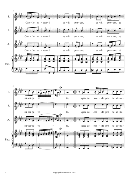 Antonio Vivaldi Mundi Rector For Ssa And Piano F Minor Page 2