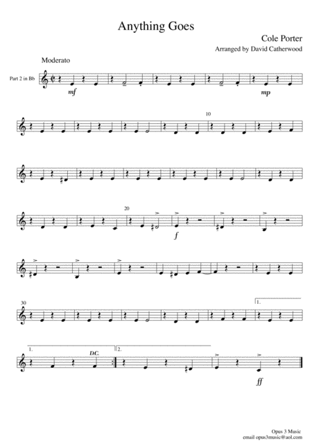 Anything Goes By Cole Porter Arranged For Brass Quintet By David Catherwood Page 2