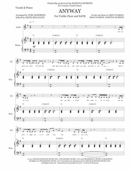 Anyway Vocals Piano Page 2