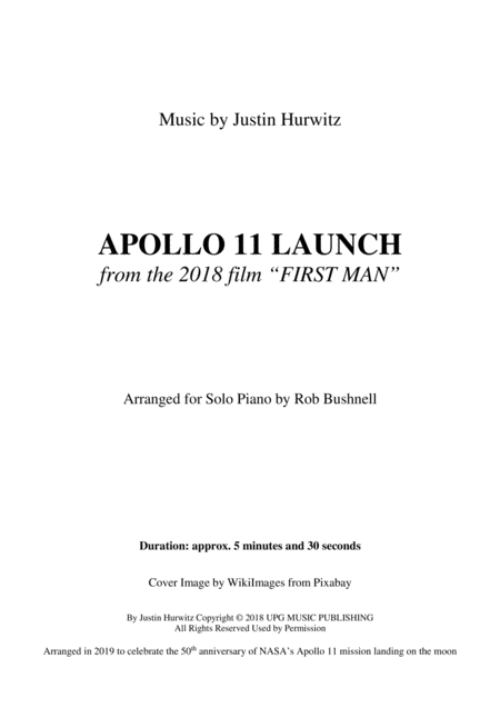 Apollo 11 Launch From The Film First Man Justin Hurwitz Solo Piano Page 2