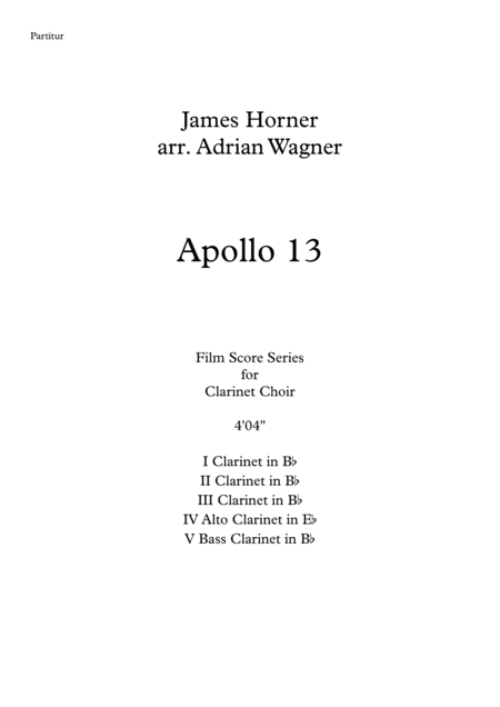 Apollo 13 James Horner Clarinet Choir Arr Adrian Wagner Page 2