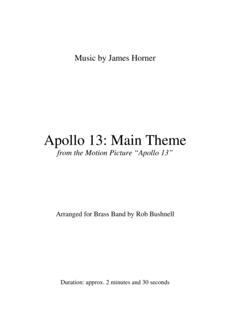 Apollo 13 Main Theme James Horner Brass Band Page 2