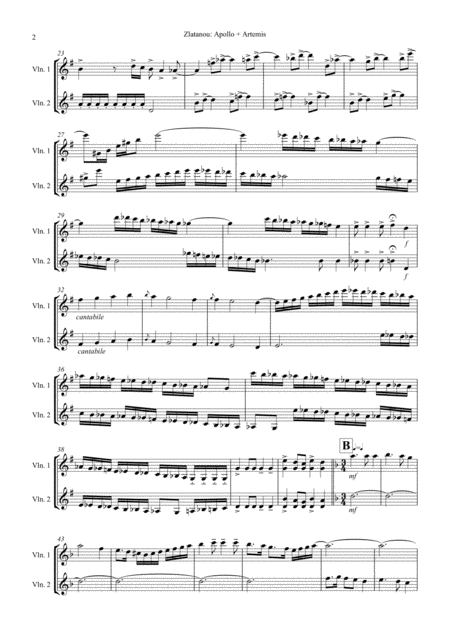 Apollo Artemis Duett For 2 Violins Page 2