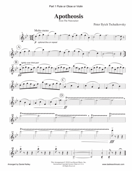 Apotheosis From The Nutcracker For Wind Quartet Mixed Quartet Double Reed Quartet Or Clarinet Quartet Page 2