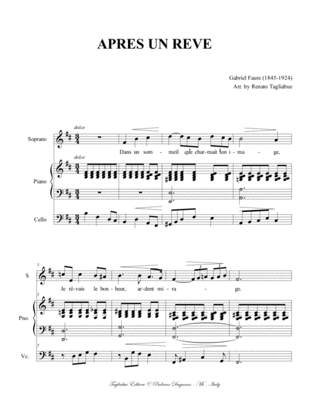 Apres Un Reve Faure Arr For Alto Or Baritone Piano And Cello Ad Libitum Page 2