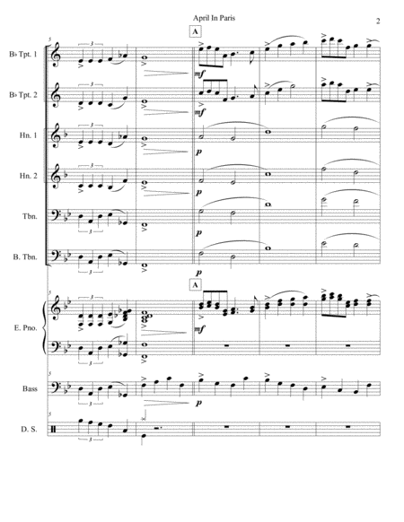 April In Paris Brass Sextet Page 2