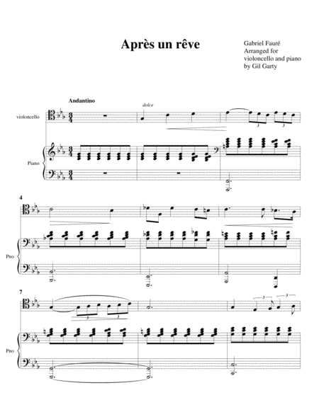 Aprs Un Rve Arrangement For Violoncello And Piano Page 2