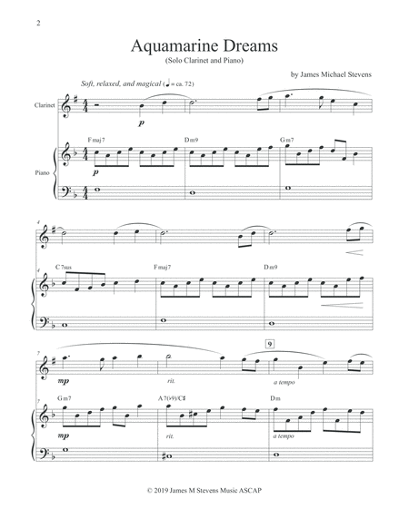 Aquamarine Dreams Clarinet Piano Page 2