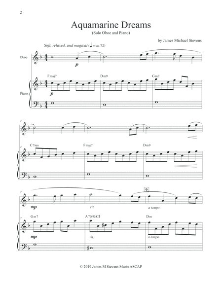 Aquamarine Dreams Oboe Piano Page 2