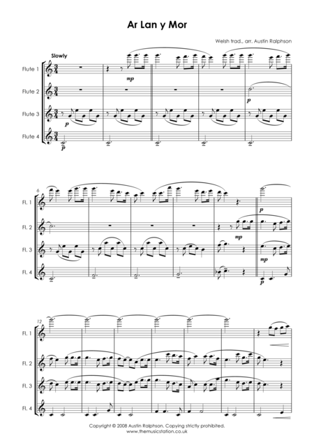 Ar Lan Y Mor By The Sea Flute Quartet Page 2