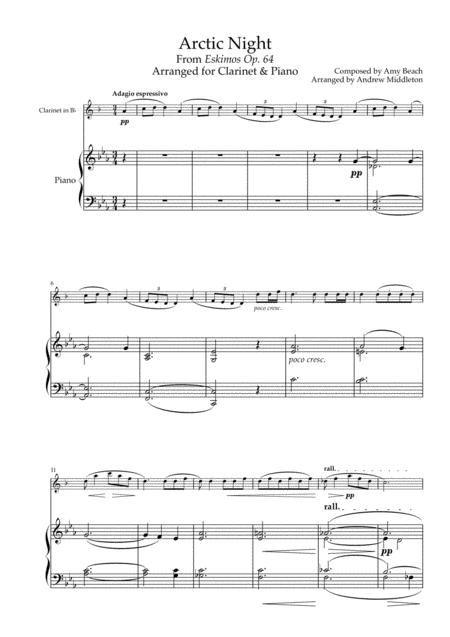 Arctic Night Arranged For Clarinet And Piano Page 2