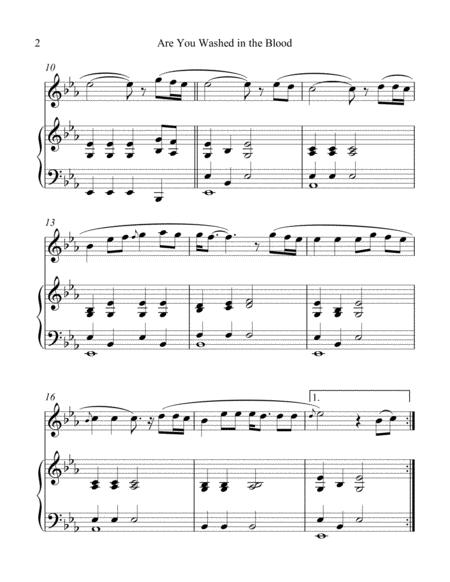 Are You Washed In The Blood Flute Piano Duet Page 2