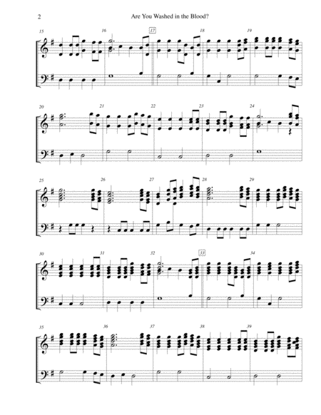 Are You Washed In The Blood For 3 Octave Handbell Choir Page 2