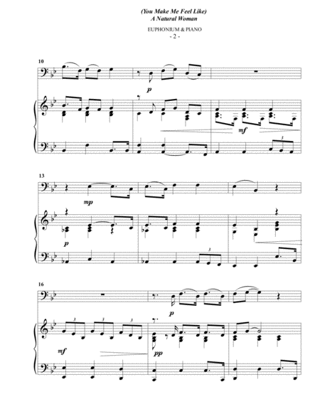 Aretha Franklin You Make Me Feel Like A Natural Woman For Euphonium Piano Page 2