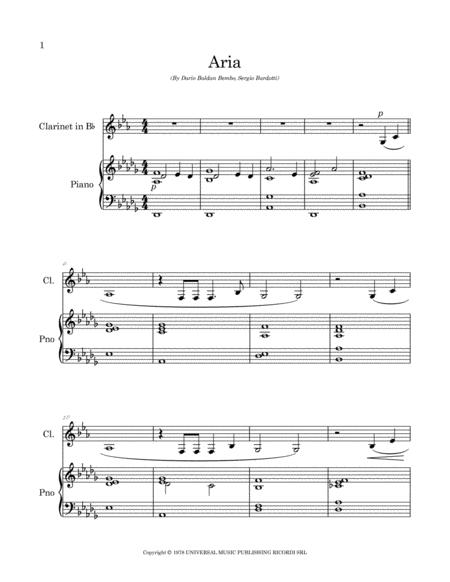 Aria Arranged For Clarinet And Piano Page 2