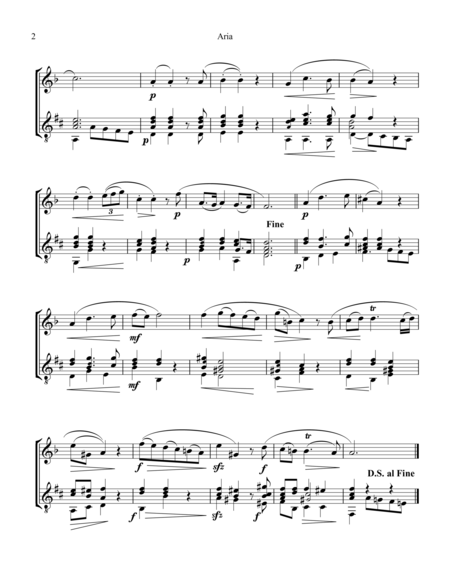Aria Lascia Ch Io Pianga For Clarinet In Bb And Guitar Page 2