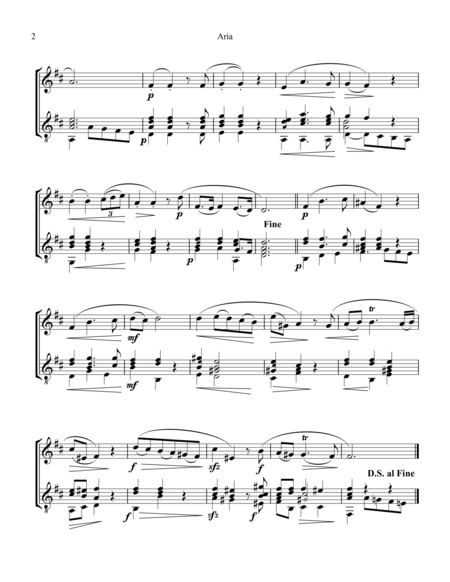 Aria Lascia Ch Io Pianga For Violin And Guitar Page 2