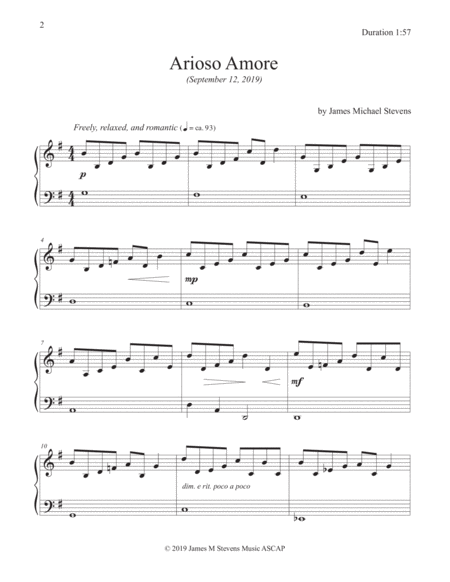 Arioso Amore Romantic Piano Page 2