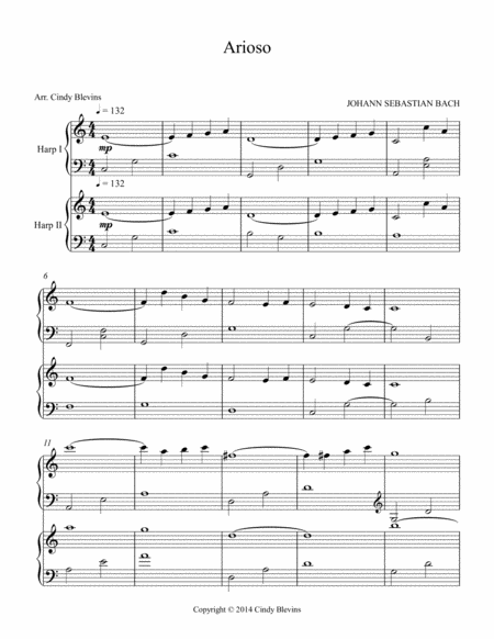 Arioso Arranged For Harp Duet Page 2