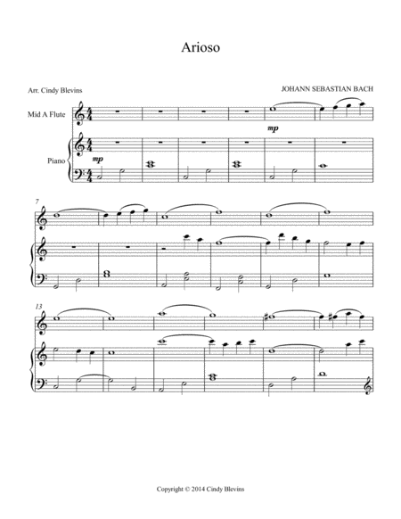 Arioso Arranged For Piano And Native American Flute Page 2