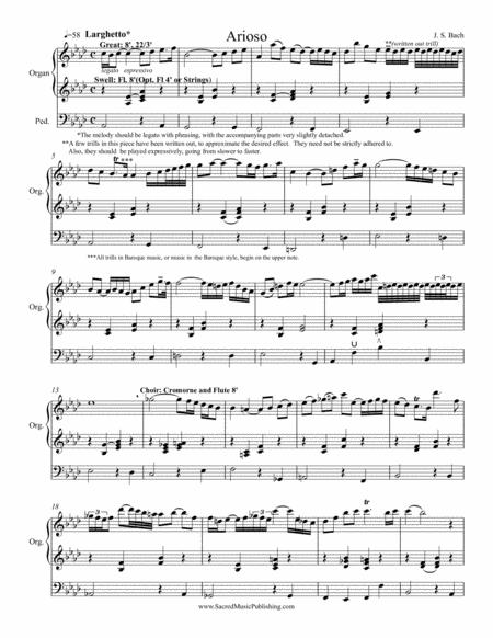 Arioso From Cantata Bwv 156 Organ Page 2