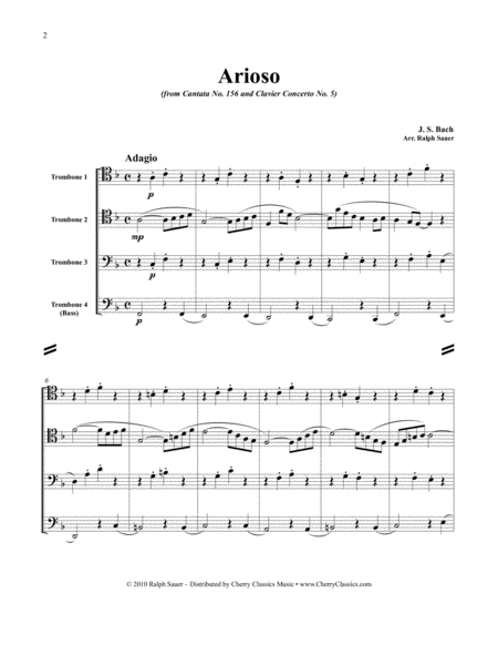 Arioso From Cantata No 156 Clavier Concerto No 5 Page 2