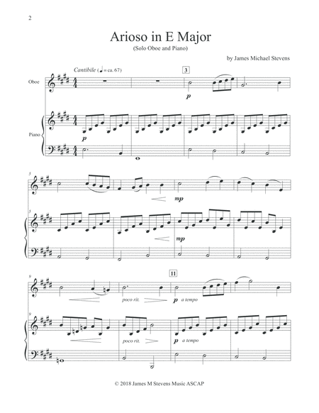 Arioso In E Major Oboe Piano Page 2