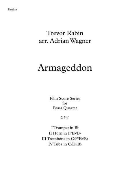 Armageddon Trevor Rabin Brass Quartet Arr Adrian Wagner Page 2