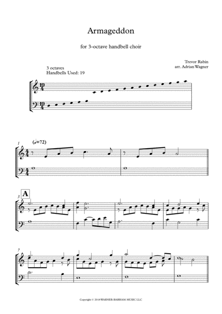 Armageddon Trevor Rabin For 3 Octave Handbell Choir 10 Copies Page 2