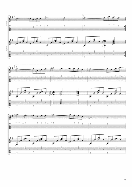 As Long As He Needs Me Fingerstyle Guitar Duet Page 2