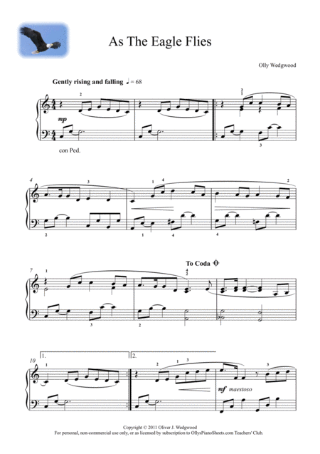 As The Eagle Flies Ballad Piano Solo Page 2