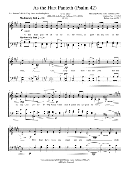 As The Hart Panteth Psalm 42 A Major Satb Downloadable Pdf Page 2