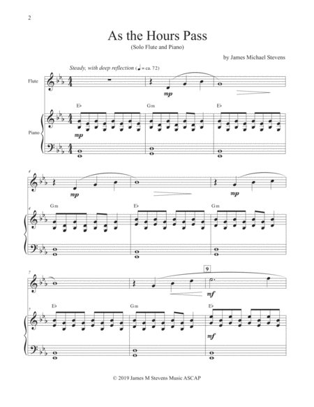 As The Hours Pass Flute Piano Page 2