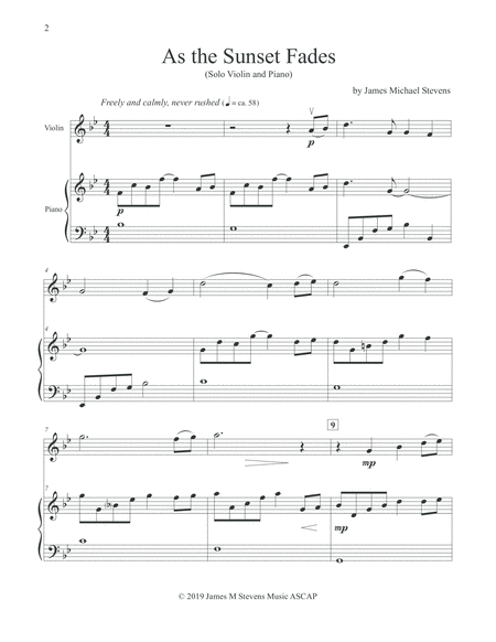 As The Sunset Fades Violin Piano Page 2