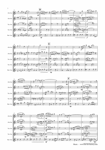 As Time Goes By From Casablanca Saxophone Quintet Page 2