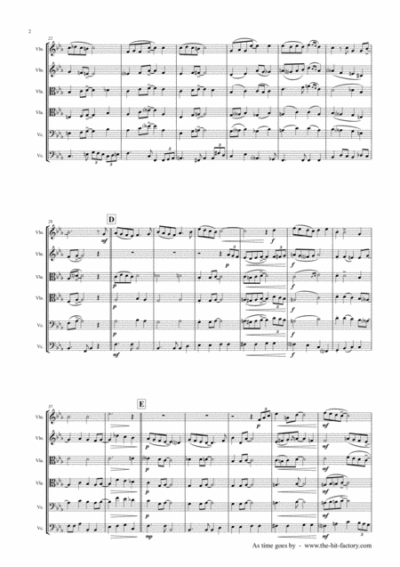 As Time Goes By From Casablanca String Quintet Page 2