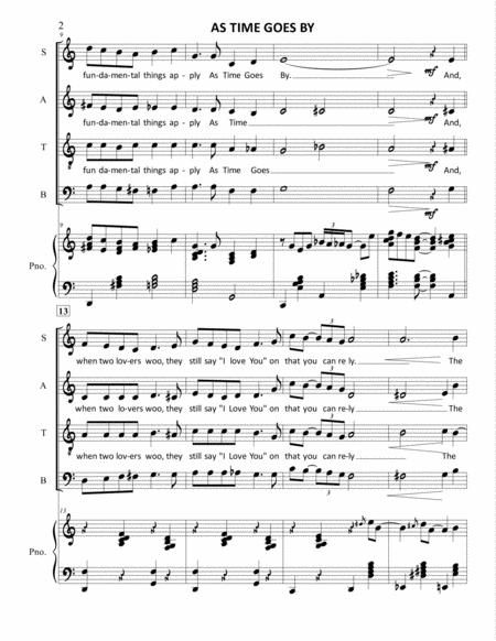 As Time Goes By Satb Piano Intermediate Page 2