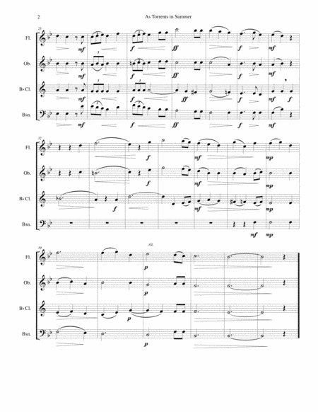 As Torrents In Summer For Wind Quartet Page 2