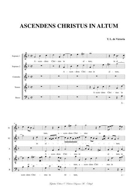 Ascendens Christum In Altum Fo Ssatb Choir De Victoria Page 2