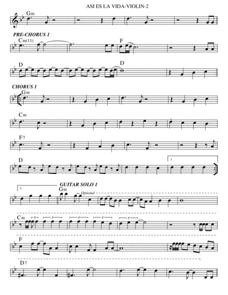 Asi Es La Vida Violin Page 2