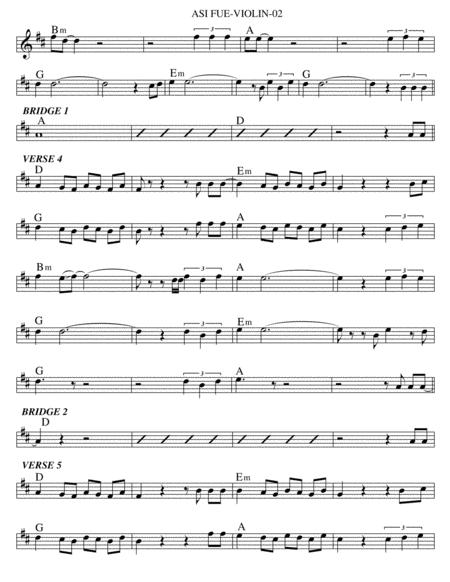 Asi Fue Violin Page 2