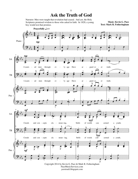 Ask The Truth Of God Satb Choir With Piano Accompaniment Page 2