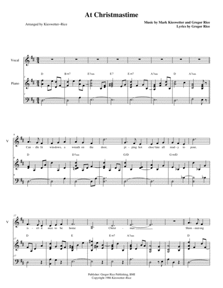 At Christmastime Piano Vocal Chords In D Page 2